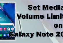 Galaxy Note 20 미디어 볼륨 제한을 활성화하는 방법