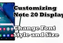 Galaxy Note 20 글꼴 스타일 및 크기를 변경하는 방법