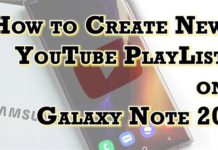 Samsung Galaxy Note 20에서 새 YouTube 재생 목록을 만드는 방법