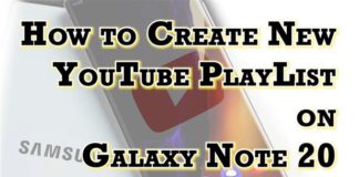 Como criar uma nova lista de reprodução do YouTube no Samsung Galaxy Note 20