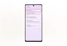 Galaxy Note20의 모든 설정 재설정