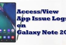 Galaxy Note 20에서 앱 문제 기록을 보는 방법