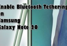 Galaxy Note 20 Bluetooth 테 더링을 활성화하는 방법