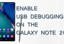 Note 20 USB 디버깅을 활성화하는 방법
