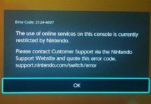 Nintendo Switch 오류 코드 2124-4007 또는 2124-4508 수정하는 방법