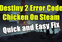 Steam의 데스티니 가디언 즈 오류 코드 치킨 빠르고 쉬운 수정