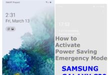 비상 모드에서 Galaxy S20 절전 모드를 사용하는 방법