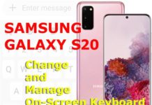 Galaxy S20 화상 키보드 변경 및 관리 방법