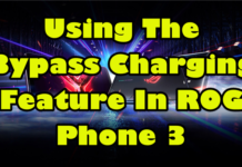 ROG Phone 3에서 우회 충전 기능 사용