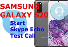 Galaxy S20에서 Skype Echo 무료 테스트를 시작하거나 만드는 방법