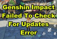 Genshin 영향이 업데이트 오류를 확인하지 못했습니다.