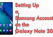 Galaxy Note 20 스마트 폰에 삼성 계정을 추가하는 방법