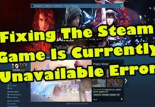 Steam 게임 수정은 현재 사용할 수 없음 오류입니다.