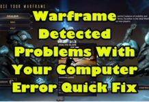 컴퓨터 오류 빠른 수정으로 Warframe에서 감지 된 문제