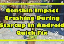 Android 빠른 수정에서 시작하는 동안 Genshin 영향 충돌