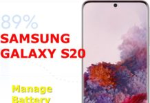 Galaxy S20 배터리 및 전력 사용량을보고 관리하는 방법