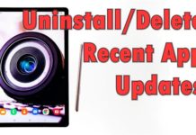 Samsung Galaxy Tab S6에서 최근 앱 업데이트를 제거하는 방법