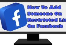 Facebook의 제한된 목록에 누군가를 추가하는 방법