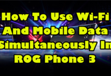 ROG Phone 3에서 Wi-Fi와 모바일 데이터를 동시에 사용하는 방법