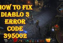디아블로 3 오류 코드 395002 빠른 수정