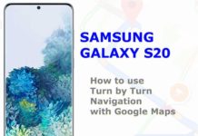Galaxy S20 Google지도에서 턴 바이 턴 내비게이션 사용 방법