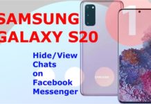 Galaxy S20 Messenger에서 대화를 숨기고 보는 방법