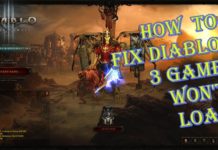 디아블로 3 게임 빠른 수정을로드하지 않습니다