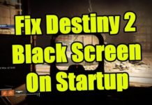 Destiny 2 시작시 검은 색 화면 빠른 수정