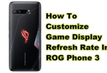 ROG Phone 3에서 게임 디스플레이 재생률을 사용자 지정하는 방법