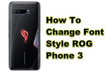 글꼴 스타일을 변경하는 방법 ROG Phone 3