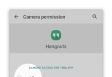 행 아웃에서 카메라가 작동하지 않아 화상 통화가 실패 함