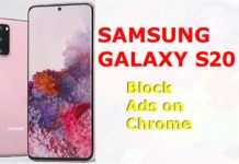 Galaxy S20 Chrome 브라우저에서 광고를 차단하는 방법