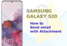 Galaxy S20에서 첨부 파일이 포함 된 전자 메일을 보내는 방법 (Gmail)