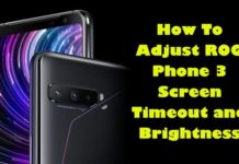 ROG Phone 3 화면 시간 초과 및 밝기 조정 방법