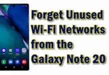 Samsung Galaxy Note 20에서 저장된 Wi-Fi 네트워크를 삭제하는 방법 | 네트워크 잊어 버려