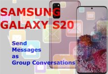 Galaxy S20에서 그룹 대화로 메시지를 보내는 방법