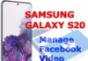 Como gerenciar as configurações de vídeo do Facebook no Galaxy S20