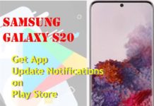 Galaxy S20 Play Store에서 앱 업데이트 알림을받는 방법