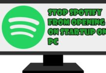 PC에서 시작할 때 Spotify가 열리지 않도록 중지