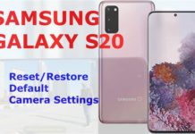 Galaxy S20에서 기본 카메라 설정을 재설정하고 복원하는 방법