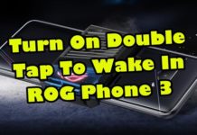 ROG Phone 3에서 깨우기 위해 두 번 탭하기 켜기