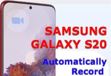 확대 / 축소 모임을 자동으로 기록하는 방법 Galaxy S20