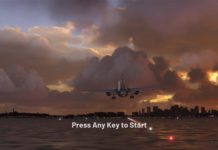 아무 키나 누르기 화면 | 마이크로 소프트 플라이트 시뮬레이터 2020