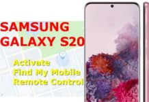 Galaxy S20에서 내 모바일 리모컨 찾기를 활성화하는 방법