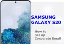 Galaxy S20에서 회사 이메일을 설정하는 방법