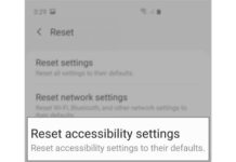 Galaxy S20에서 접근성 설정을 재설정하는 방법
