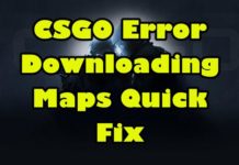 지도 빠른 수정 다운로드 중 CSGO 오류