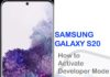Como ativar o modo de desenvolvedor no Galaxy S20