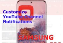 Galaxy S20에서 YouTube 채널 알림을 관리하는 방법