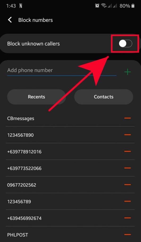 Cómo bloquear números desconocidos en Samsung (Android 10) AndroidHow